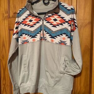 Women’s Aztec half zip Long sleeve